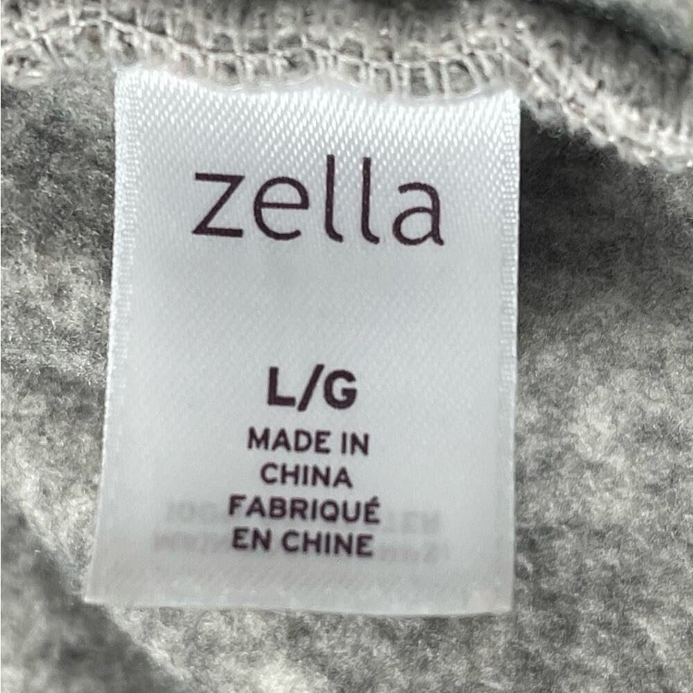 Zella Sherpa-Lined Hooded Jacket, Side zip, Outdoor Athleisure, Lounge, Gray, L - Picture 8 of 9